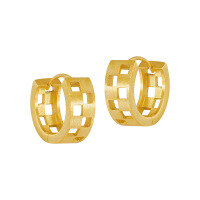 wholesale S925 pure silver 803 matte brushed hollow earrings for women, high-end, niche, original, Instagram-style, elegant round silver earrings-18K gold>925 silver