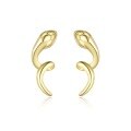wholesale S925 Sterling Silver Minimalist Fashion Serpent Ear Studs For Women, French-inspired Design-0-3