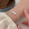 wholesale S925 Sterling Silver Bow Bracelet for Women Minimalist Versatile High-End Pig Nose Chain Jewelry-0-2