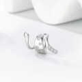 wholesale S925 Silver Trendy Irregular Ear Cuff with Inlaid Diamonds, Niche and Versatile Ear Accessory for No Piercing-0-1