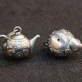 wholesale 990 Sterling Silver Retro Teapot Pendant, Hanging Pot Charm, Let Time Simmer into a Pot of Tea, Afternoon Tea-0-3