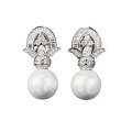 wholesale Metal Material: 925 Silver, Artificial Synthetic 11mm Pearl Earrings, Vintage Style, Hot Seller on Douyin, New Arrival in by Zhuozhifan Jewelry-0-4