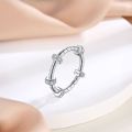 wholesale S925 Sterling Silver Cart-Style Ring for Women, High-End Minimalist Designer Inspired 925 Silver Ring, Luxury Ins Style-0-4