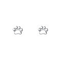 wholesale S925 Pure Silver Cute Small Cat Paw Print Earrings Women, Simple And Fashionable Minimalist Fresh Style Sterling Silver Ear Jewelry Wholesale-0-0
