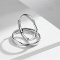 wholesale S925 metal Mobius ring couple rings for men and women, adjustable, daily wear, Korean style, Qixi Festival, Valentine's Day, birthday gift-0-2
