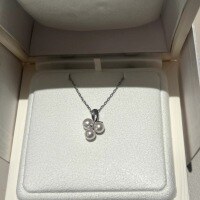 wholesale S925 Sterling Silver Small Grape Pearl Pendant Necklace for Women, Minimalist Design, High-End Elegant and Fashionable Luxury Collarbone Chain-Platinum 925 silver