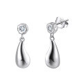 wholesale 925 Sterling Silver French Vintage Solidified Water Drop Earrings Women Small Design High-end Sense Ear Studs Jewelry-0-5