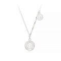 wholesale S925 Sterling Silver Chinese Style Mother-of-Pearl Fu Character Pendant Necklace, National Trend Niche Premium Design Collarbone Chain-0-4