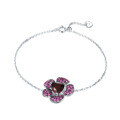 wholesale 925 Silver Designer-style Elegant and Unique Gemstone Bracelet, Natural Floral Theme High-end Amethyst Bracelet-0-7