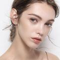 925 Silver D Color Moissanite Four-Prong Stud Earrings-0-2