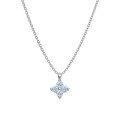 wholesale 925 Silver Cross-border Women's Small and Minimalist Luxury Birthstone Series Colorful Flower Pendant Fresh and Elegant Collarbone Necklace-0-7