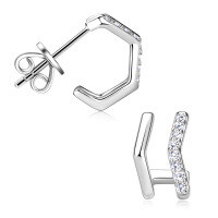 S925 Sterling Silver D-color Moissanite Bow Earrings-Style B [Clearance Sale with Free Shipping] 925 Sterling Silver