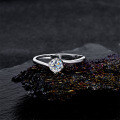 S925 Silver Adjustable Moissanite Four-Prong Ring, Live Sale Wholesale-0-1