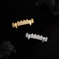 wholesale Metal 925 silver with moissanite, hip-hop grillz gold teeth, Halloween street rap vampire fangs-0-2