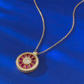 wholesale S925 Gold-Plated Silver Ancient Method Blossoming Wealth Pendant Adjustable Chinese Style Gold Necklace-0-2