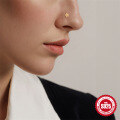 wholesale S925 Sterling Silver L-Shaped Nose Stud with Zirconia Flower, a Popular Amazon Body Piercing Jewelry-0-1