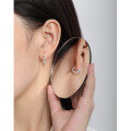 wholesale S925 Sterling Silver Korean Version Ins Small and Unique Design Sense Minimalist Versatile Irregular Surface Twist Textured Earrings for Women-0-3