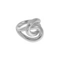 wholesale S925 Sterling Silver Korean Version Ins Indie Design Intertwined Textured Ring for Women-0-5
