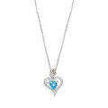 wholesale S925 Sterling Silver Light Luxury Women's Rose Flower Heart-shaped Zircon Pendant Necklace, Cross-border Amazon Best Seller-0-4