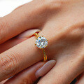 S925 Silver 6-Claw Ring with 8mm Round 2ct Moissanite-0-2