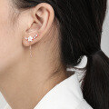 wholesale S925 Sterling Silver 1330 Korean Version Ins Niche Minimalist Versatile Elegant Inlaid Zircon Flower Design Earrings for Women-0-2
