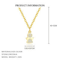 wholesale S925 Sterling Silver-A4162-Gold 925 Silver