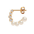 wholesale S925 Silver Plated 14K Gold French Minimalist Niche Design Pearl Earrings-0-4