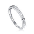 wholesale Adjustable live opening new moissanite ring, 925 silver, does not fade, popular live-streaming wedding couple's ring-0-7