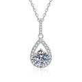Metal Pendant Cross-Border Angel Tears Drop Moissanite Necklace-0-3
