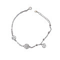 wholesale S925 Sterling Silver Maker's Bestseller Round Bead Wealth-Attracting Diamond-Inlaid Blessing Bracelet, Fashionable Minimalist Niche Design Gift for Women-0-4
