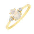 wholesale 18K Gold Japanese Retro Style Teardrop Moonstone Sky Blue Ring Jewelry Factory Wholesale-0-4