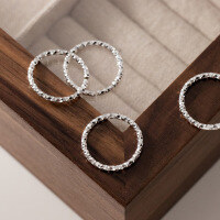 wholesale S925 Silver Floral Filigree Full Starry Sky Ring for Women, Sparkling and Icy Style Open Adjustable Ring R00589-S925 silver ring Adjustable opening