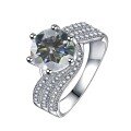 wholesale S925 Sterling Silver 5 Carat Three Lives Love Moissanite Ring for Women, Cross-Border Hot-Style Wedding Proposal Wholesale-0-13
