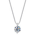 S925 Silver Plated White Gold Moissanite Necklace, Amazon Hot Seller, Simple and Elegant European and American Jewelry, Ready Stock-0-3