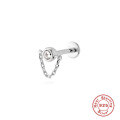 wholesale S925 Sterling Silver 18G Flat Head Push-Pin Cartilage Ear Stud, Popular in Europe and America for Ear Piercing-0-27