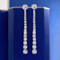wholesale S925 Silver New Women's Trendy Versatile Minimalist Earrings with Large and Small Diamonds-0-1