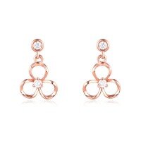 wholesale 18K Gold au750 Earrings Diamond Stud Earrings 9K 14K Rose Gold Earrings Moissanite Direct Factory Wholesale-Rose Gold 9K-Moissanite