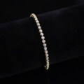 wholesale S925 Sterling Gold Plated Moissanite 23mm Fully Iced Tennis Chain Bracelet in Stock for Wholesale-0-1