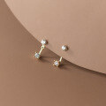 wholesale S925 Silver Summer Korean Style Single Diamond Earring Simple and Elegant Two-Way Wear Earring M02729-0-0