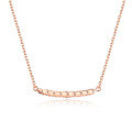 wholesale 18K Rose Gold High-End One-Word Lab-Grown Diamond Necklace with Real Diamonds, Lucky Series, Authentic-0-3