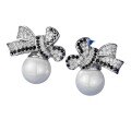 wholesale 925 Silver New Jewelry 10mm Pearl Stud Earrings Fashionable Elegant High-End Versatile Women's Earrings-0-4