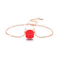 wholesale Metal S925 Korean version Chinese trendy style zodiac year bracelet for women, engraved with "Bullish", Chinese zodiac ox jewelry, drop shipping-0-4