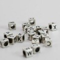 wholesale 925 Sterling Silver Letter Beads, Vintage Thai Silver Square Bracelet Spacer Beads DIY Handmade Stringing Beading Braided Cord Jewelry Accessories-0-3