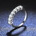 S925 Sterling Silver Moissanite Seven-Star Inlaid Crown Ring-0-3