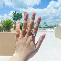 wholesale S925 Sterling Silver Cocktail CZ Ring Light Luxury Engagement Wedding Ring for Women-[Clearance Free Shipping] X Style US Size 6