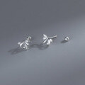wholesale 999 Silver Naer Sweet Fresh and Sweet Ins Style Small and Unique Design Bow Earrings M06377-0-2