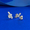 wholesale S925 Sterling Silver Exquisite Full-Diamond Snake Earrings, Luxury Design, Fashionable and Elegant, Live Streaming Style for Women-0-2
