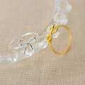 wholesale S925 Sterling Silver Fresh and Sweet Style Niche Design Double-layer Bow Open Ring R02134-0-0