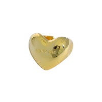 wholesale S925 Sterling Silver Korean Version Ins Minimalist Style Niche Simple Personality Heart-shaped English Engraved Love Ring for Women-18K Gold [No. 14/Adjustable] Opening adjustable