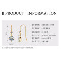 S925 Sterling Silver Moissanite Round Earrings, Simple Fashion Ear Hooks-0-7